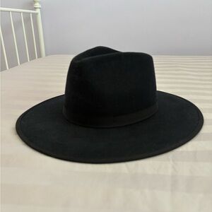 Wyeth Beacon Black Wide-Brim Hat BRAND NEW